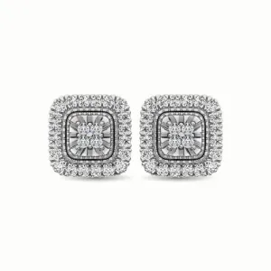 10K White Gold 1/3 Ct.Tw. Diamond Stud Earrings