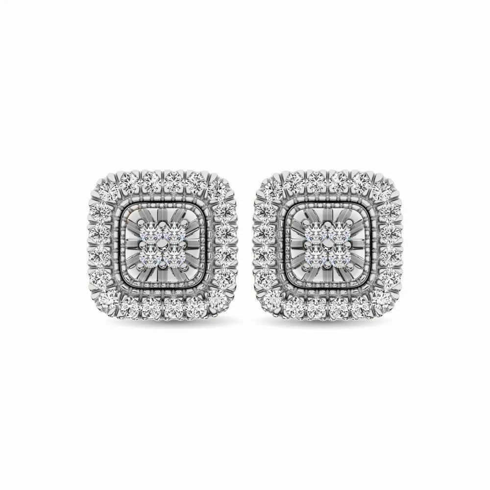 10K White Gold 1/3 Ct.Tw. Diamond Stud Earrings