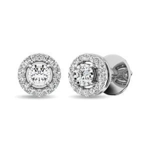 10K White Gold 1/4 Ct.Tw.Diamond Stud Earrings