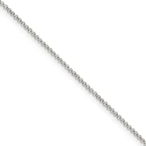 1.4mm Sterling Silver Solid Rolo Chain Necklace