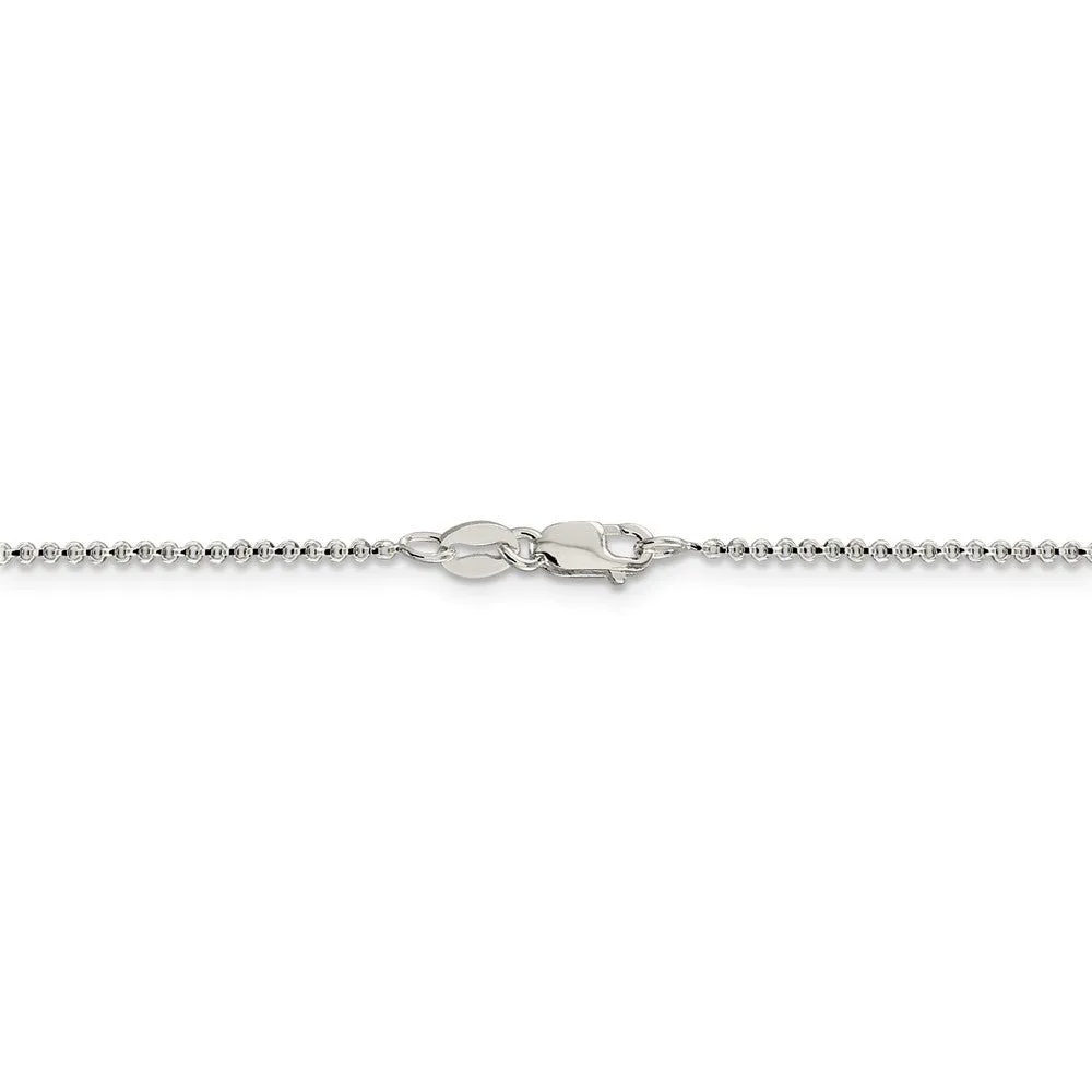 1.4mm Sterling Silver Solid Rolo Chain Necklace