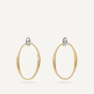 18K Marrakech Onde Gold and Diamond Link Studs Earrings - OG367 B YW