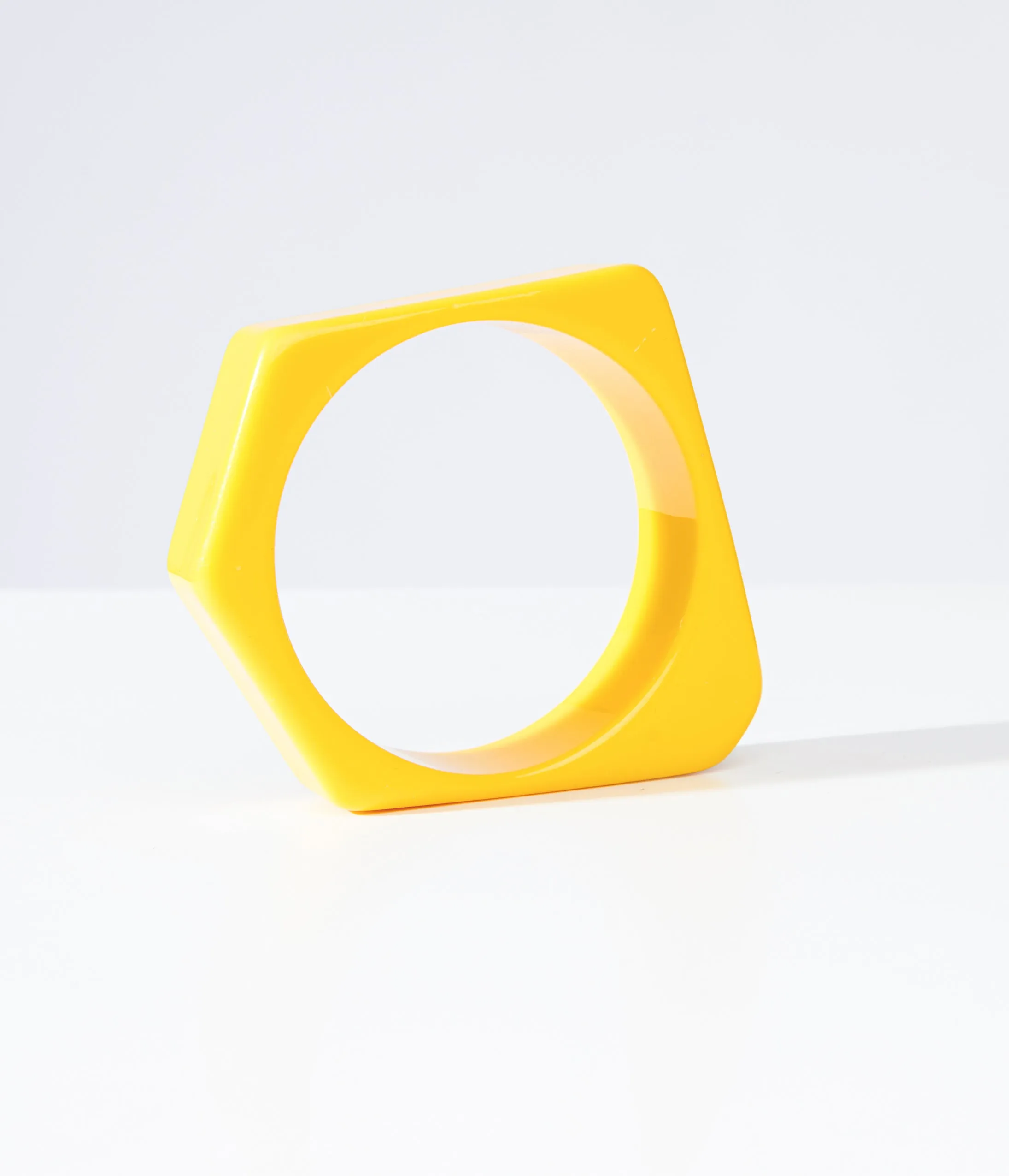 1960s Yellow Acrylic Stacking Bangle