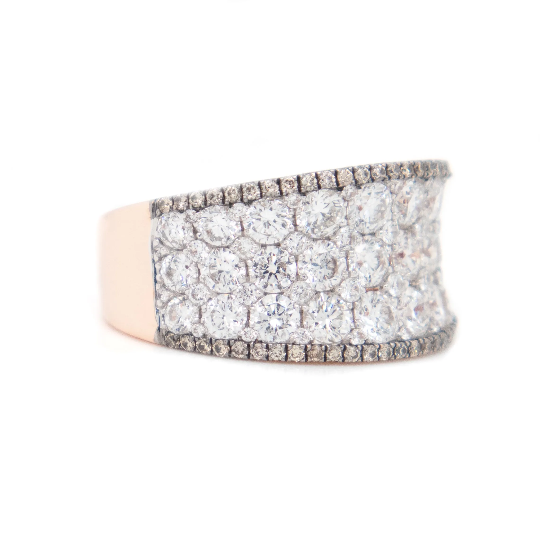 3ct 14k Rose Gold Diamond Band