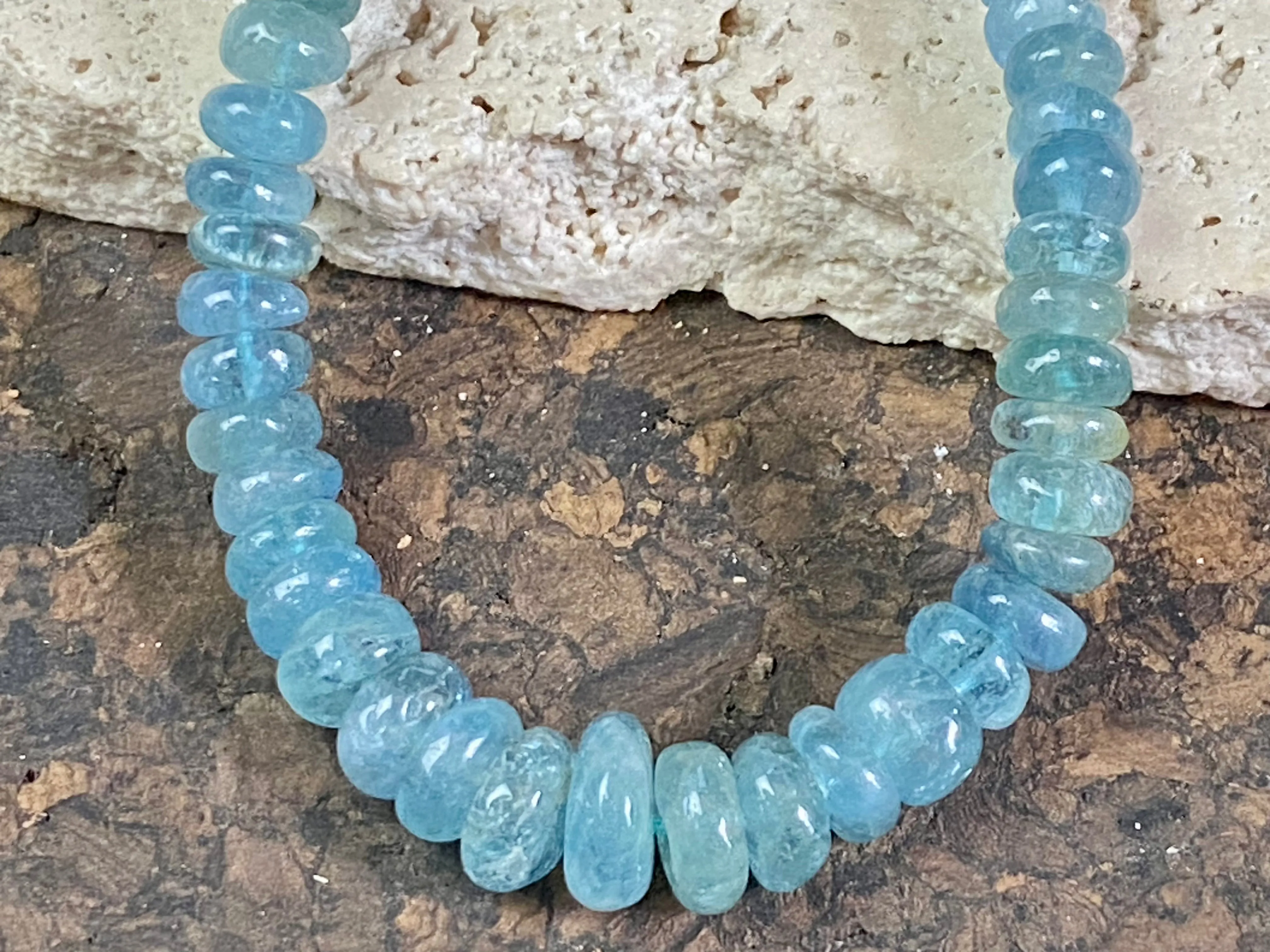 Aquamarine Rondel Necklace