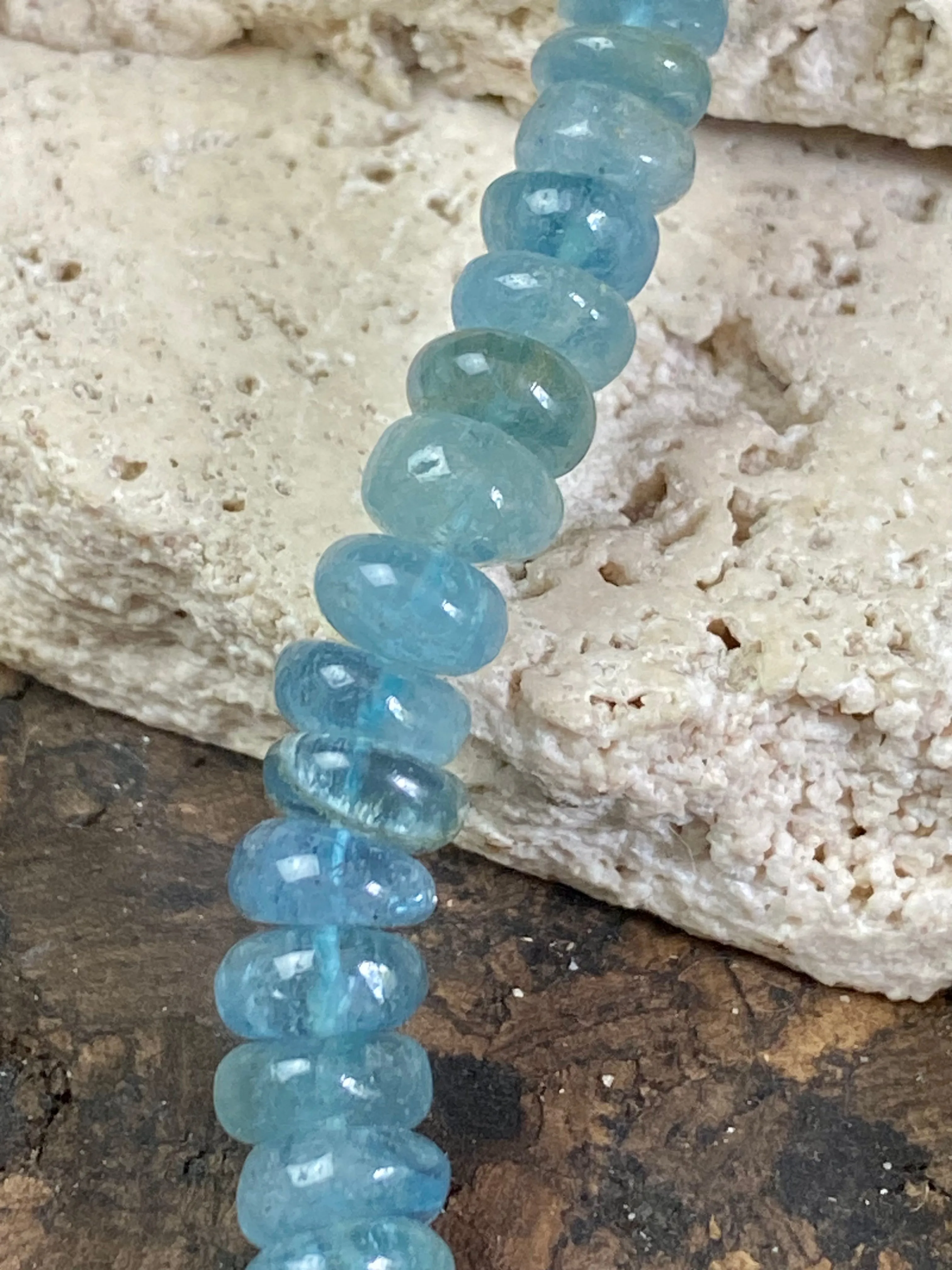 Aquamarine Rondel Necklace