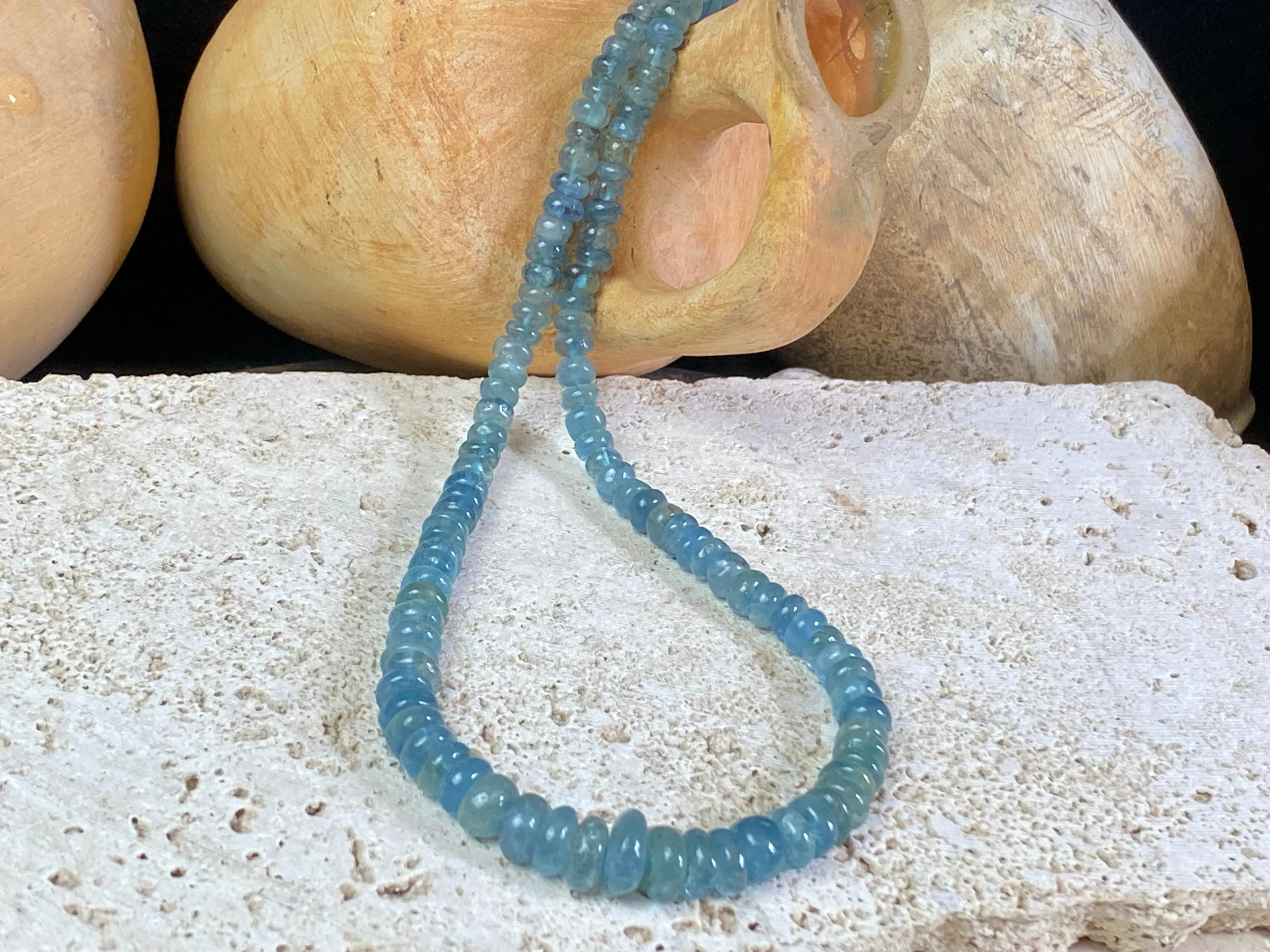 Aquamarine Rondel Necklace