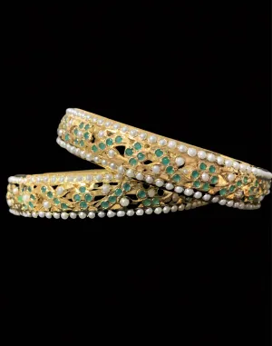 B90  Leela jadau bangle ( green )  ( READY TO SHIP )