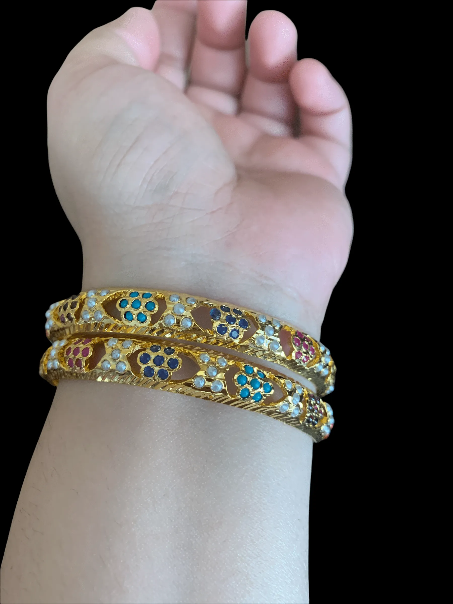 B95 Shama navratan   bangles size( READY TO SHIP )