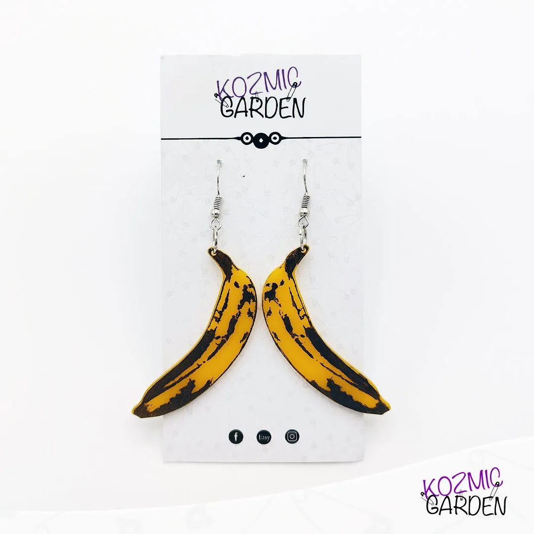 BANANA EARRINGS: Andy Warhol Inspired Pop Art for Your Ears!