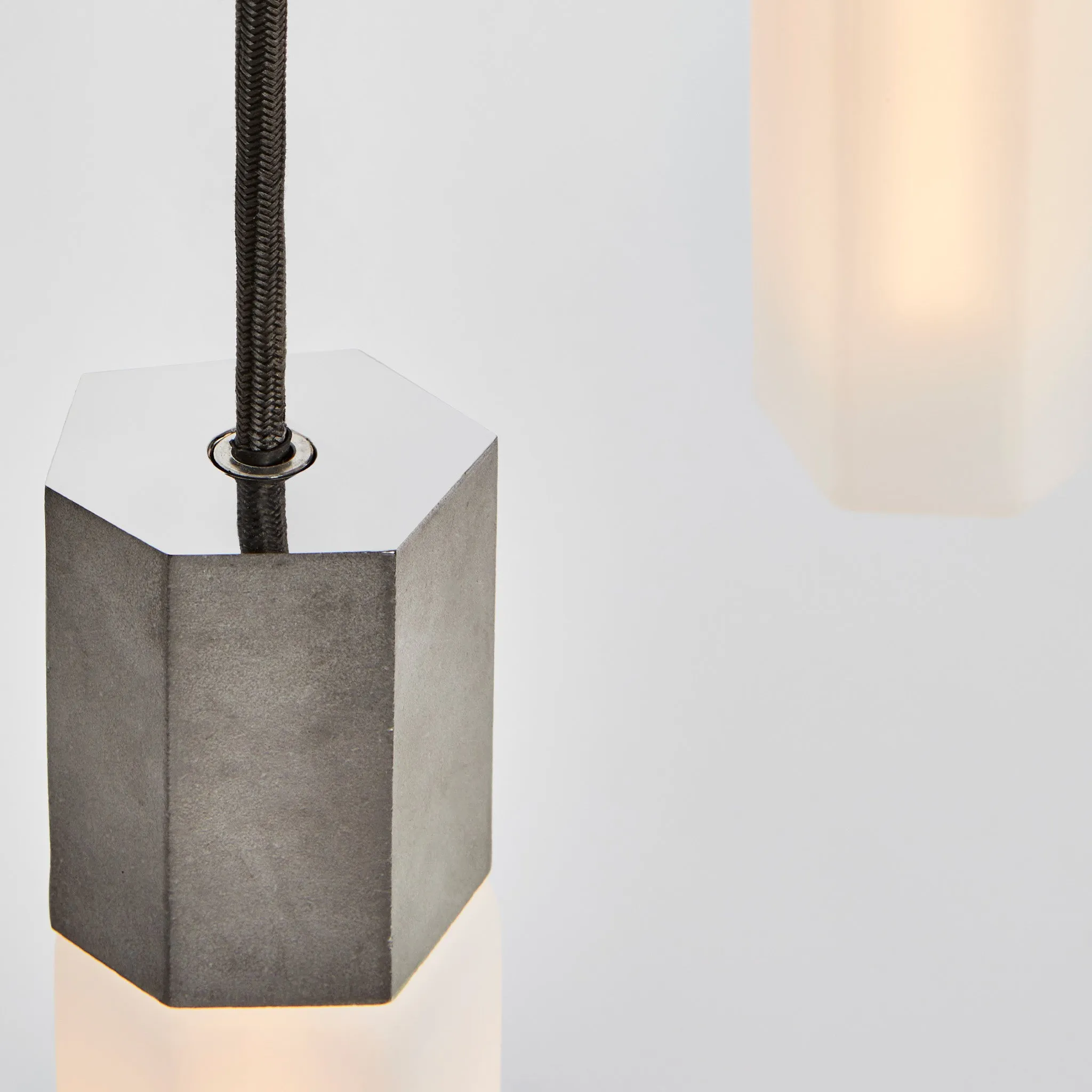 Basalt Single Pendant in Stainless Steel