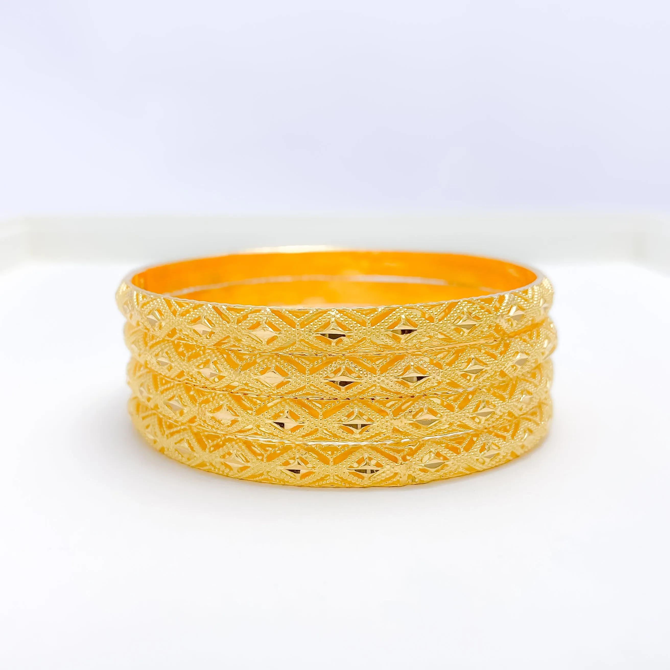 Beaded Geometric Bangles