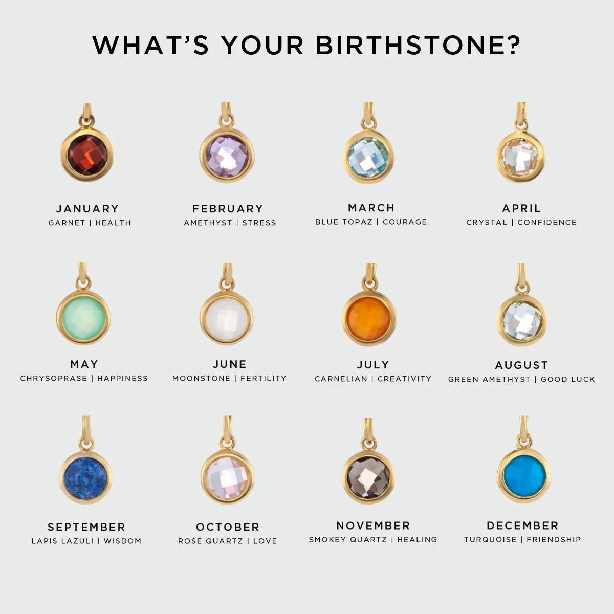 Bilbao Birthstone Gold Vermeil Necklace