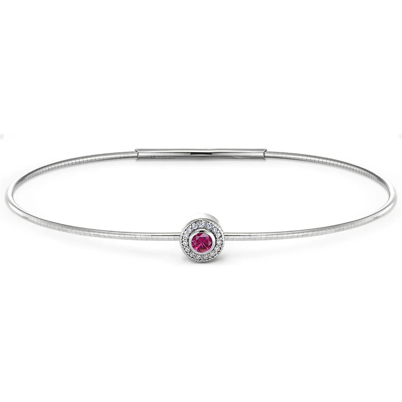 Birth Gems Garnet Bangle