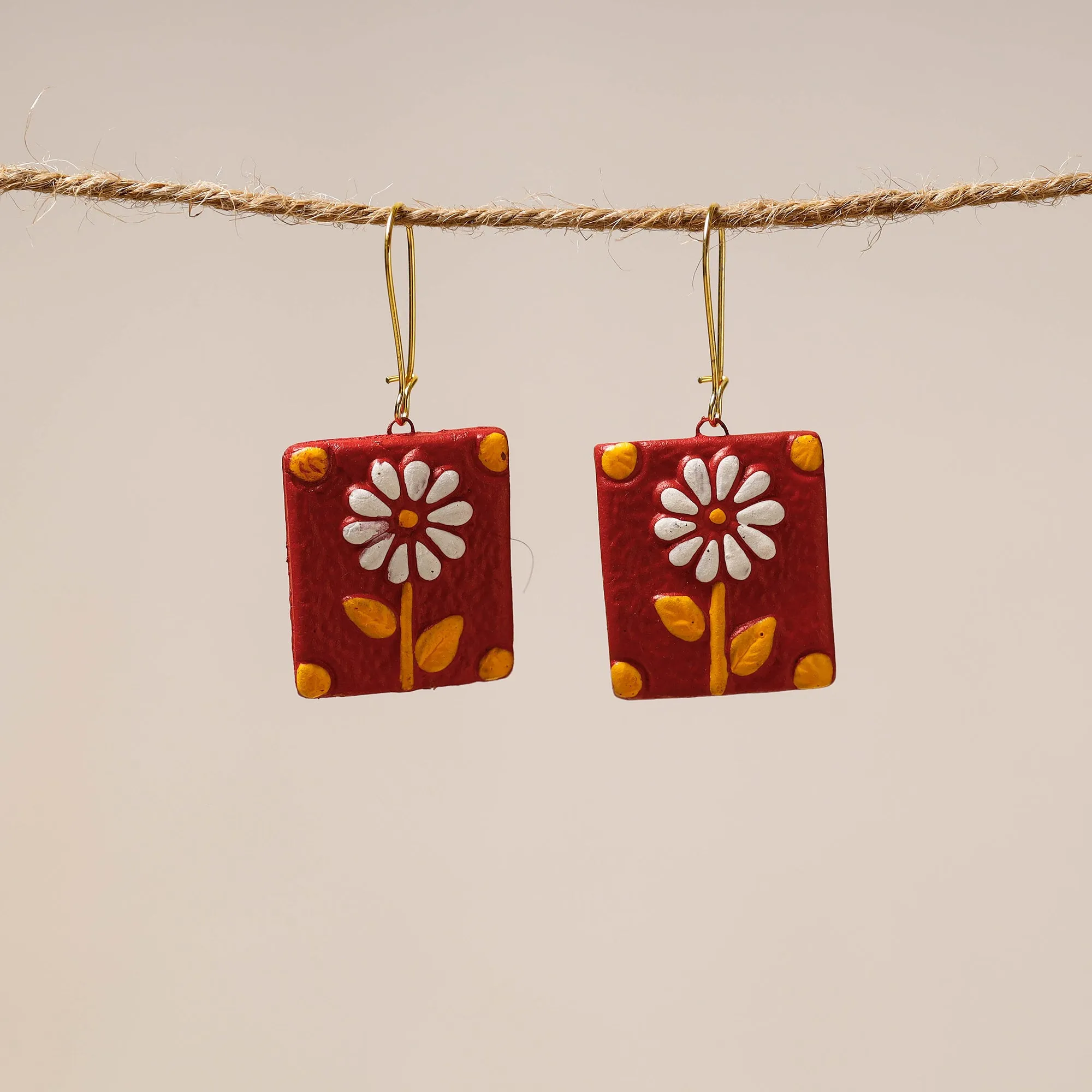 Bishnupur Handpainted Terracotta Earrings 43