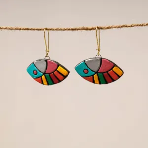 Bishnupur Handpainted Terracotta Earrings 51