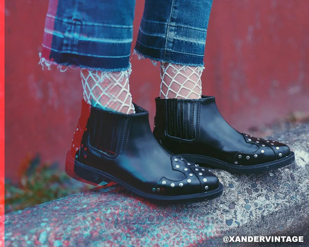 Black Studded Jam Boot