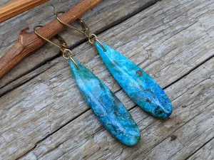 Blue-Green Chrysocolla Earrings