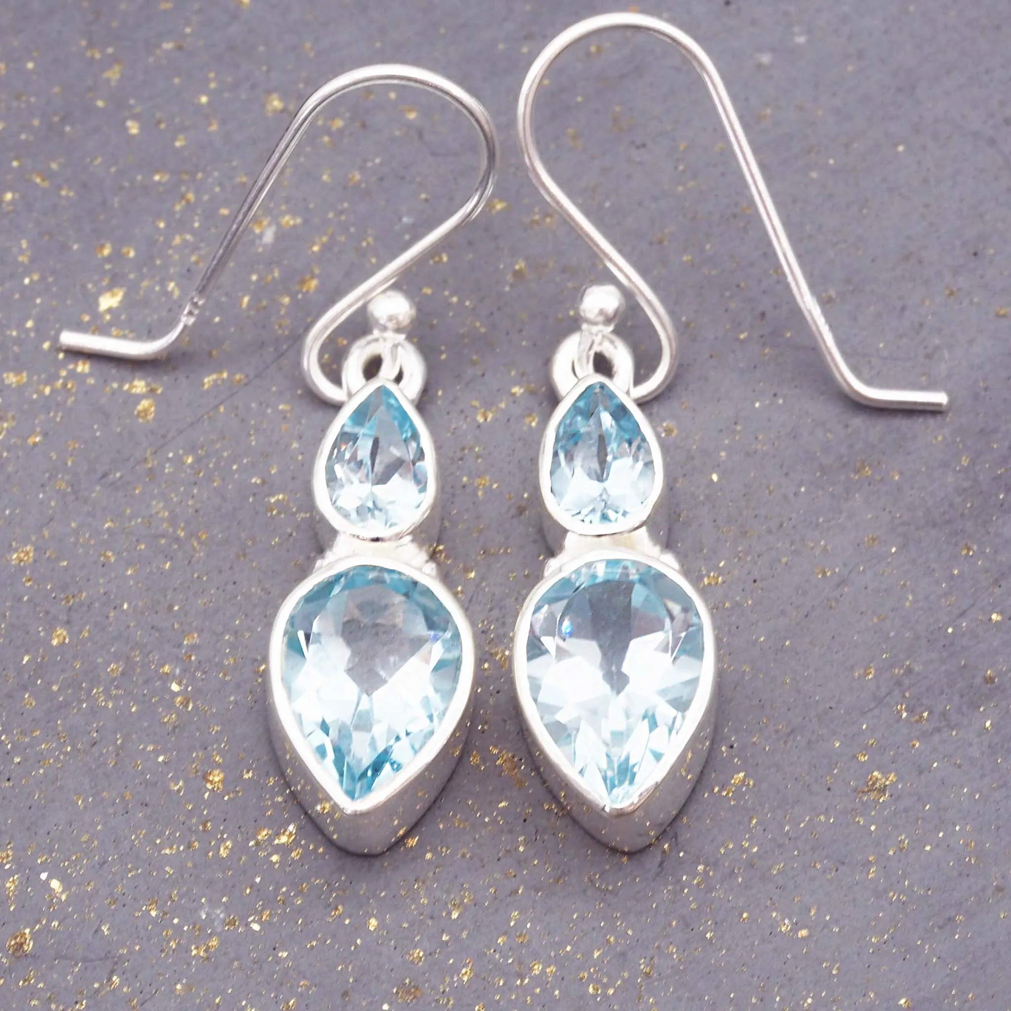 Blue Topaz Earrings