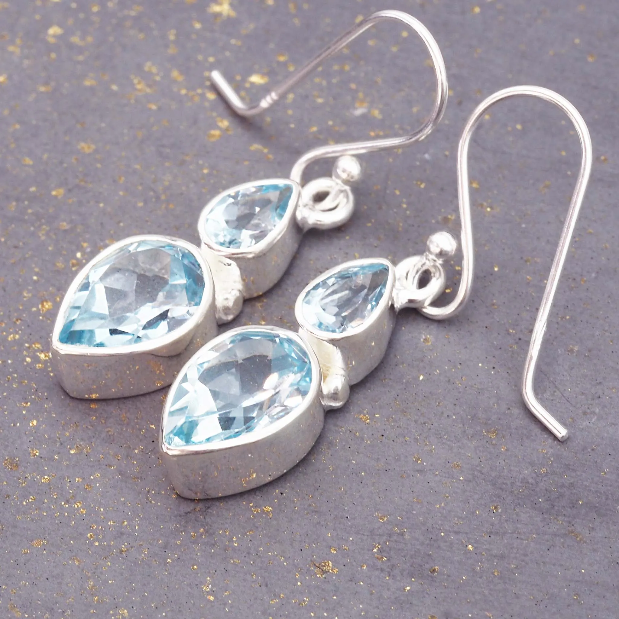 Blue Topaz Earrings