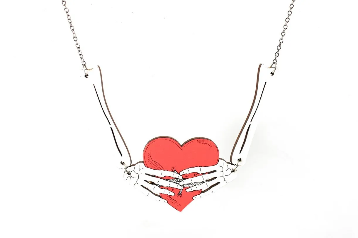 Bone Heart Necklace #6151