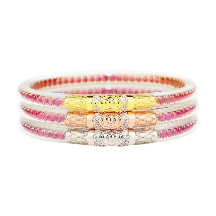 BuDhaGirl Three Queens All Weather Bangles - Epic Pink