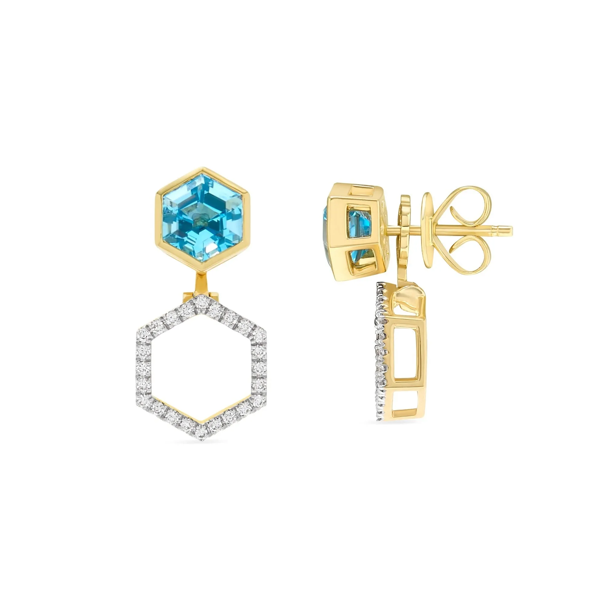 Callisto 18K Gemstone & Diamond Jacket Studs