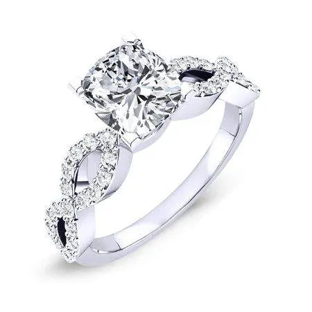 Camellia - GIA Natural Cushion Diamond Engagement Ring