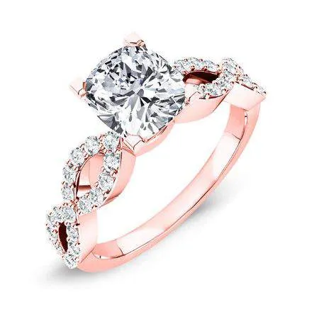 Camellia - GIA Natural Cushion Diamond Engagement Ring