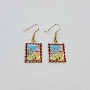 Cartoon Stamp Earrings