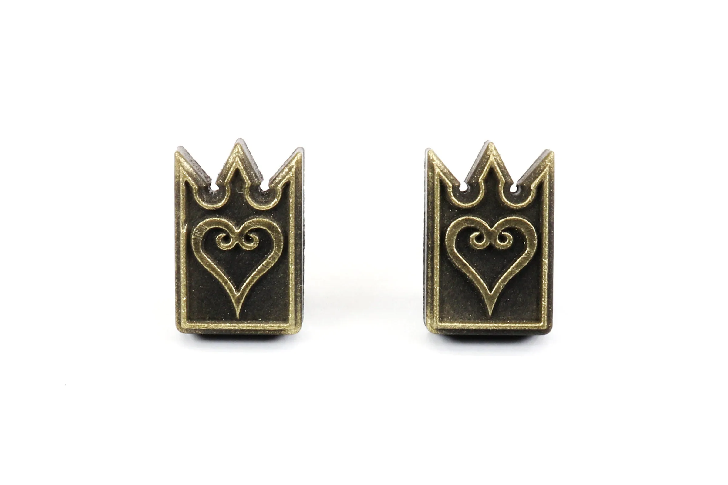 Chain of Memories Heart Card Earrings Pair - Kingdom Hearts