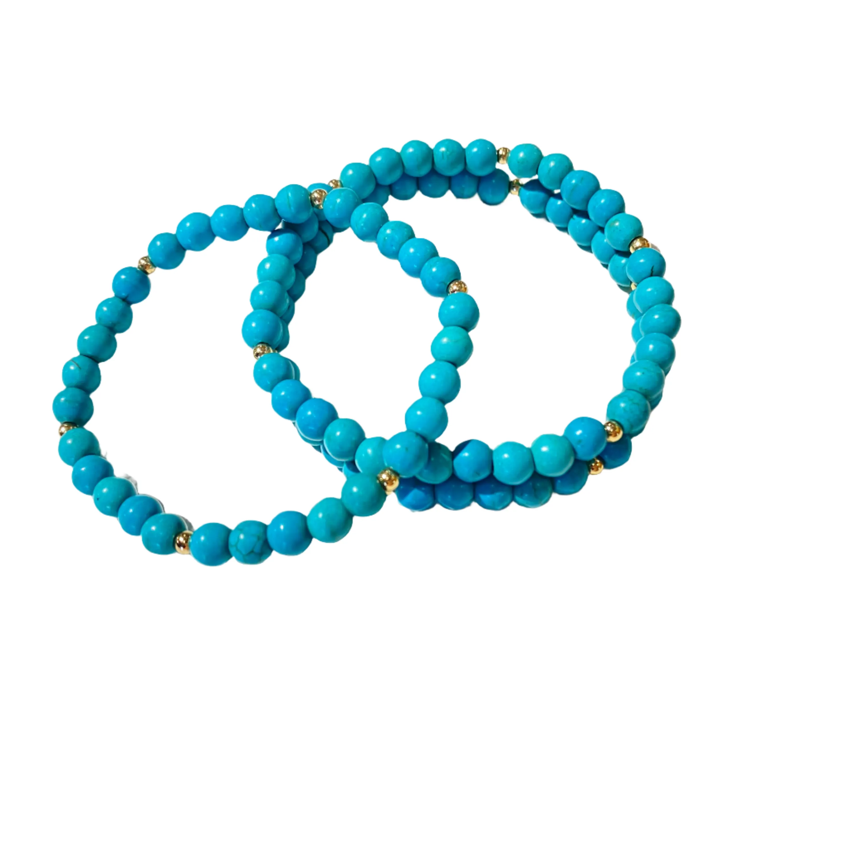 Charlotte Accented Turquoise Bracelet | Gold