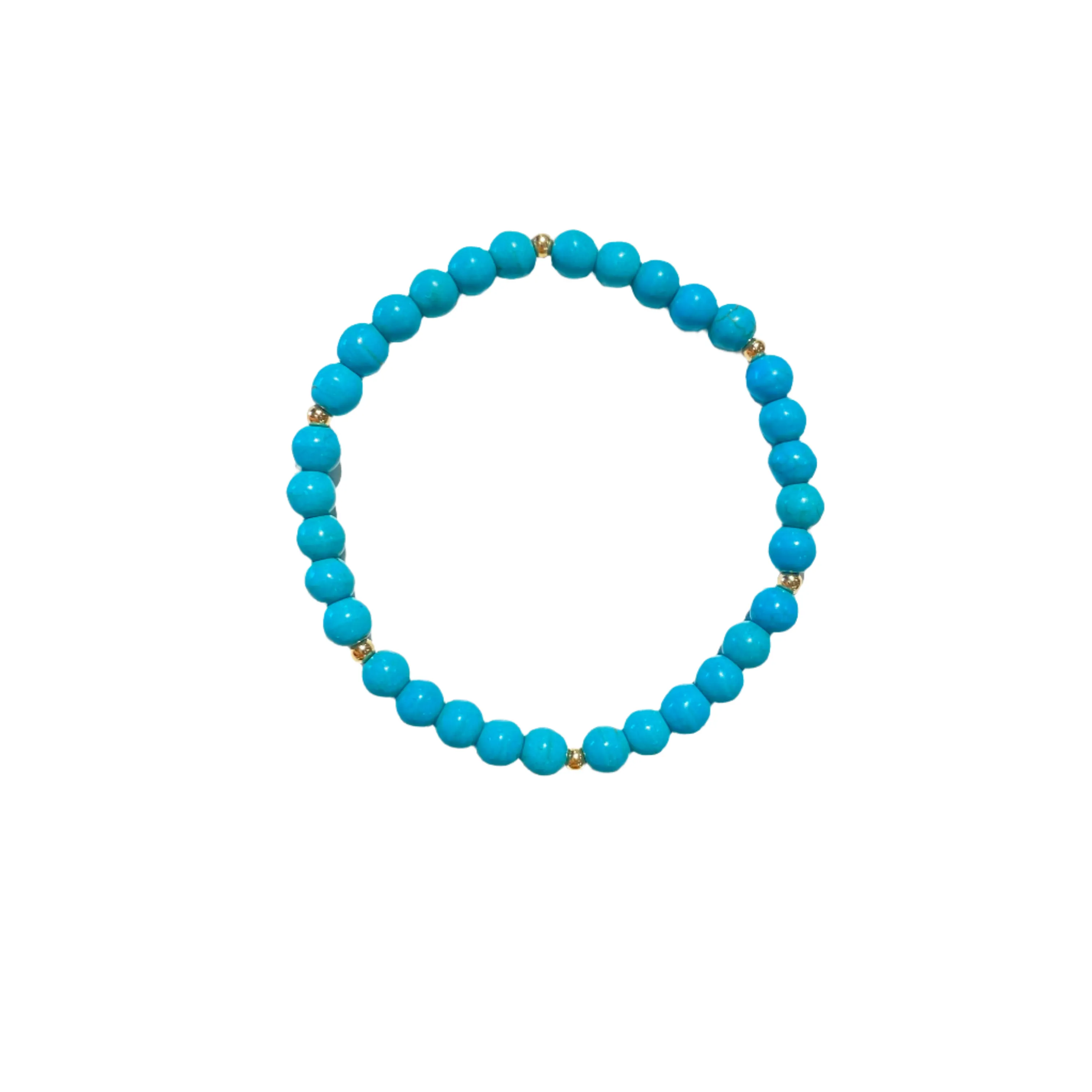 Charlotte Accented Turquoise Bracelet | Gold