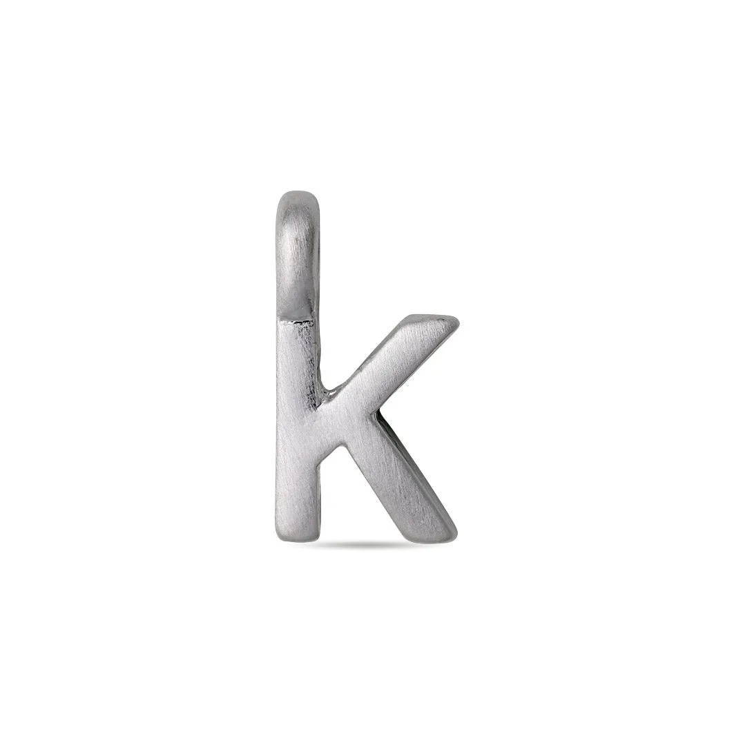 CHARM K pendant, silver-plated