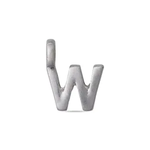 CHARM W pendant, silver-plated