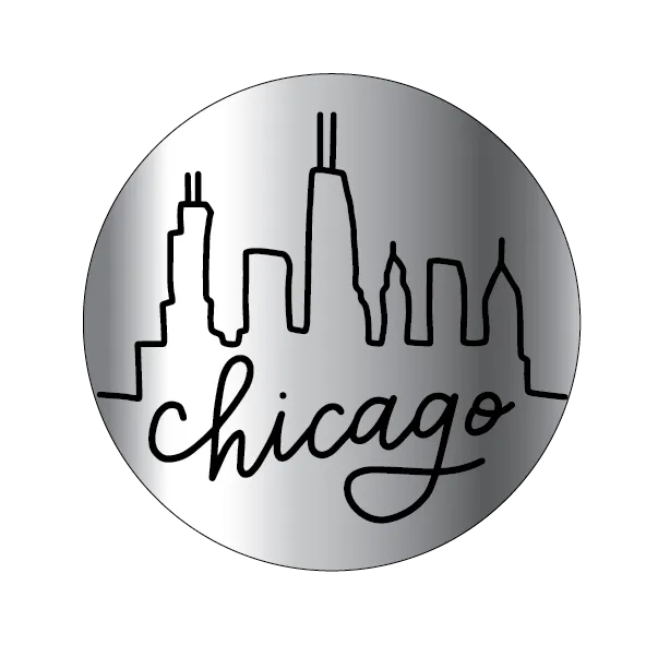 Chicago Skyline Earrings Silver