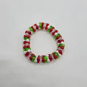 Christmas Tri Bead Kandi Bracelet