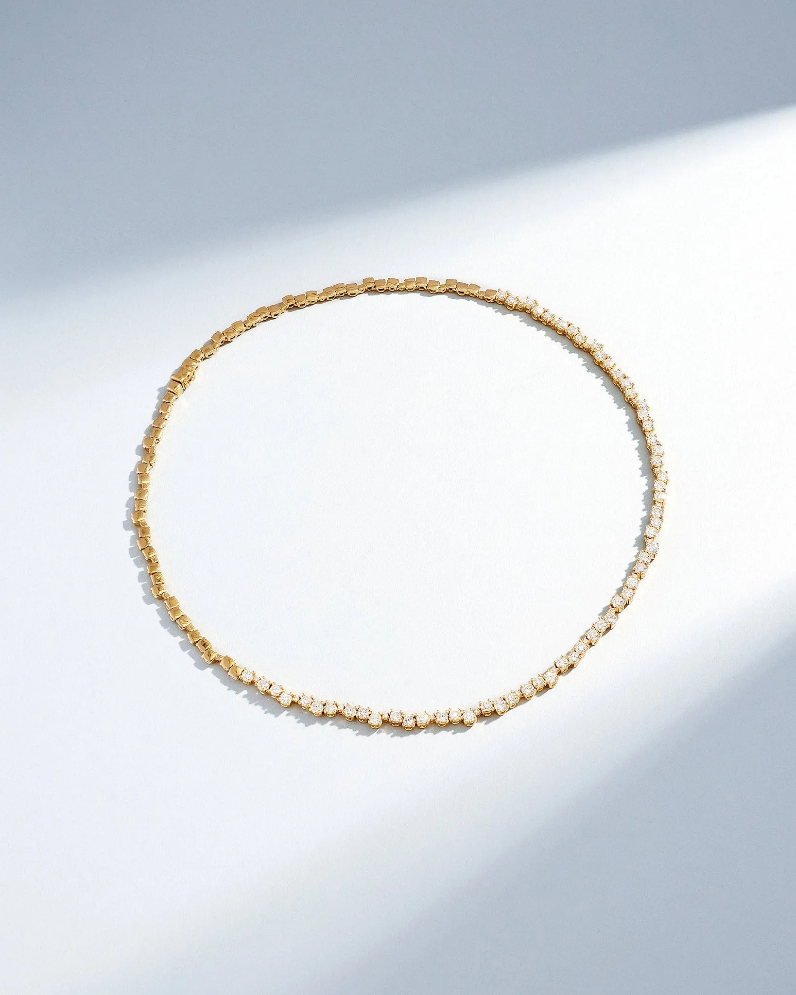 Classic Diamond Round Tennis Necklace