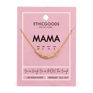 CLASSIC GOLD Morse Code Beaded Necklace | MAMA