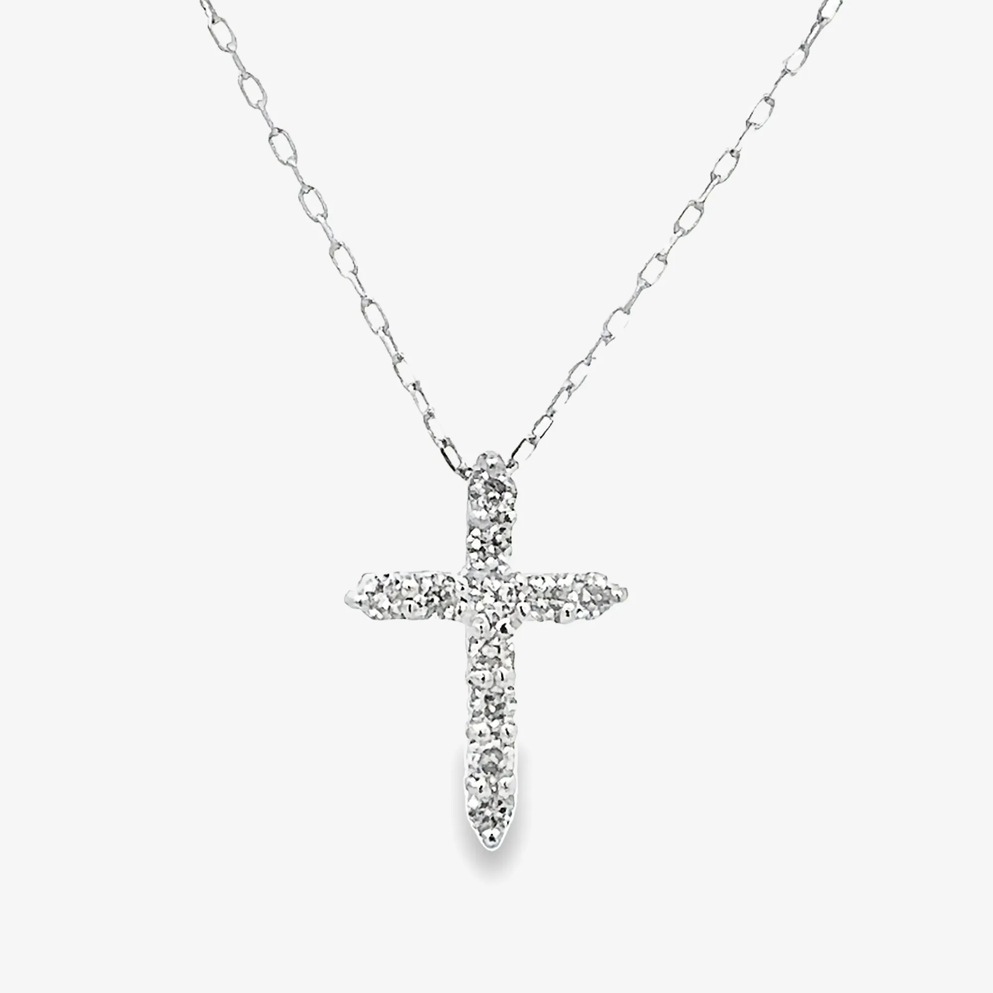 Classic Mini Diamond Cross Necklace