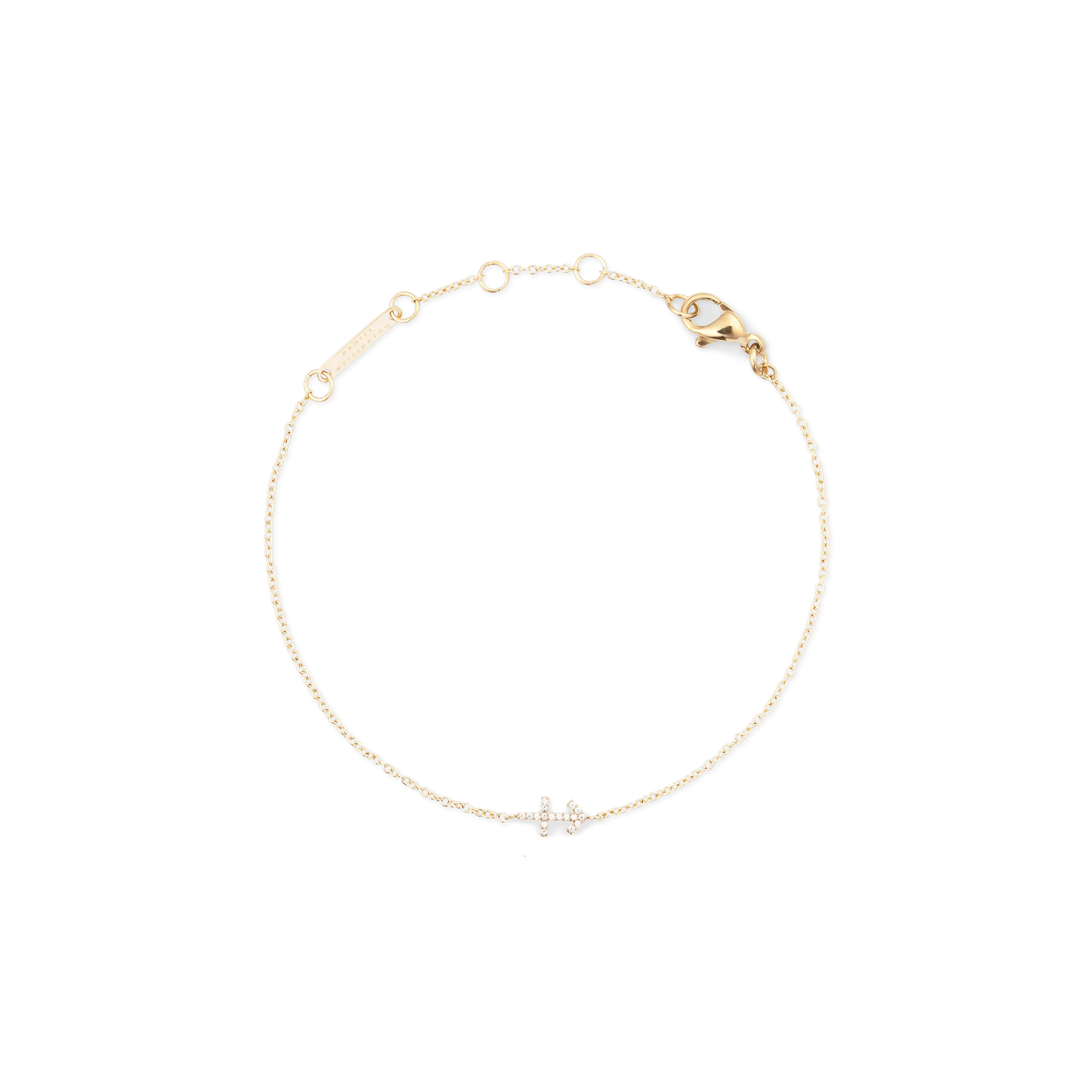 Crystal Zodiac Chain Bracelet Gold