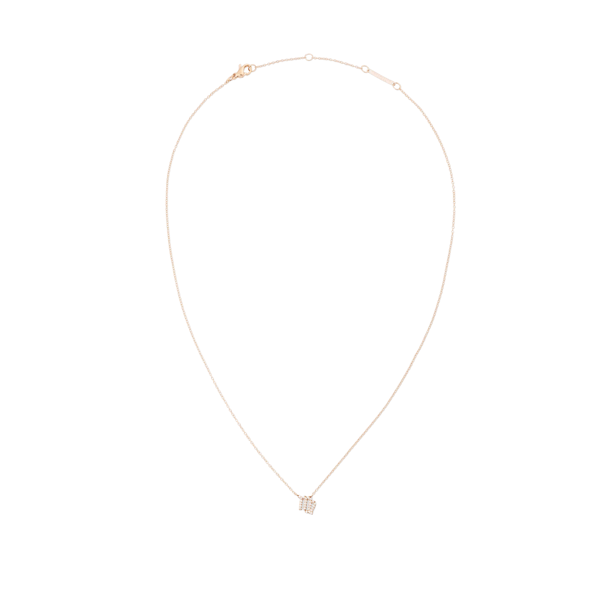 Crystal Zodiac Chain Necklace Rose Gold