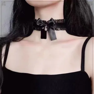 Cute Kawaii Lolita Lace Bowknot Choker