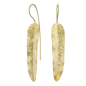 Dewdrops on Willow Leaves Dangle Earrings