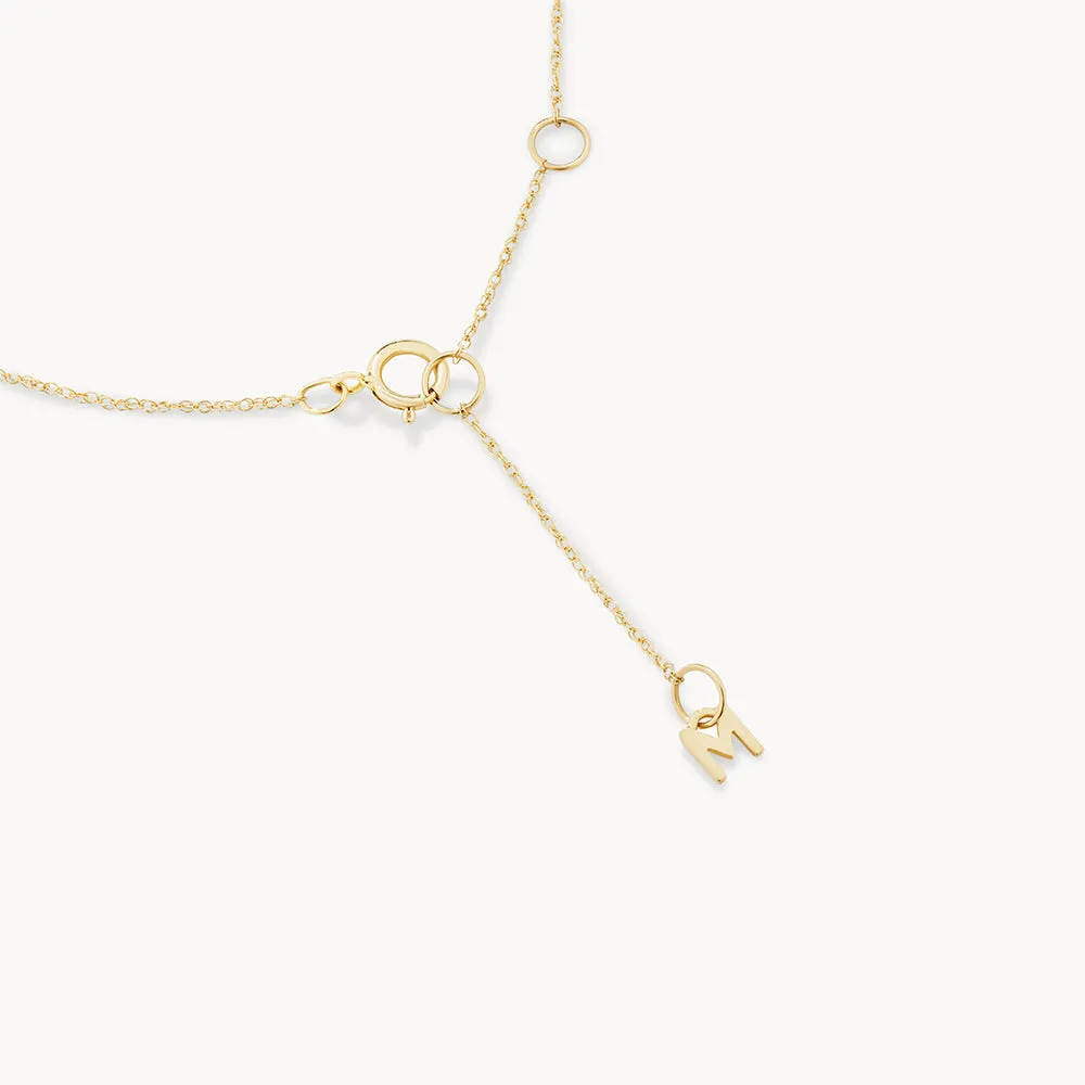 Diamond Letter S Necklace in 10k Gold