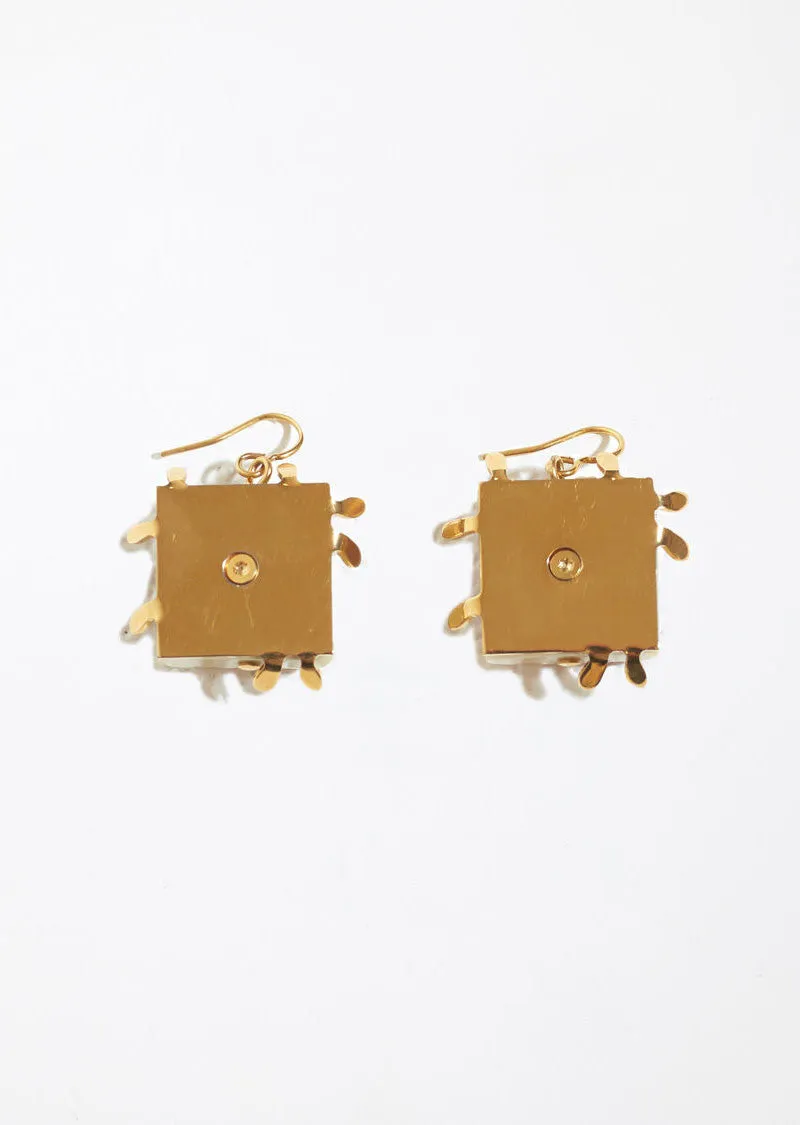 Earrings With Resin