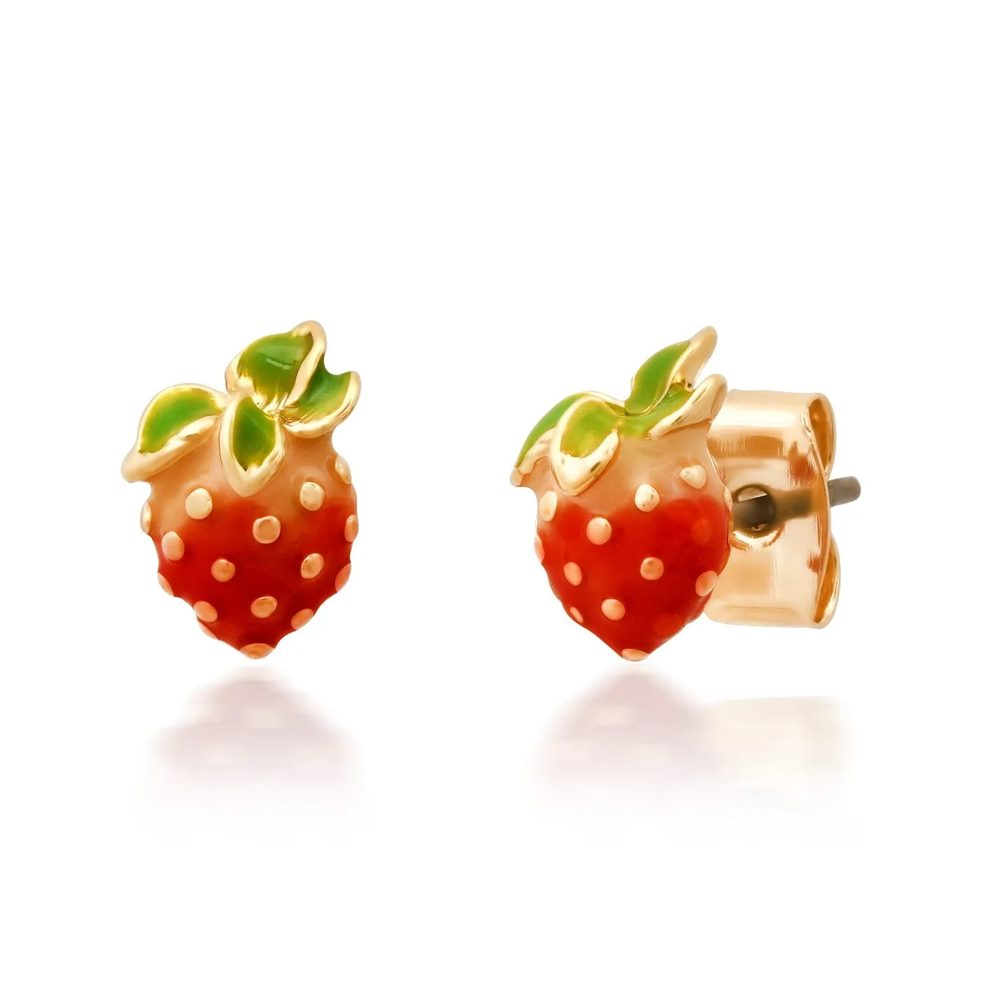 Enamel Strawberry Studs