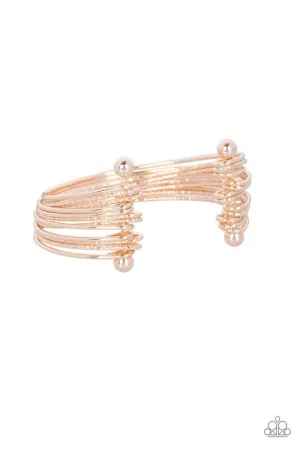 Endlessly Empress Rose Gold Cuff Bracelet - Paparazzi Accessories