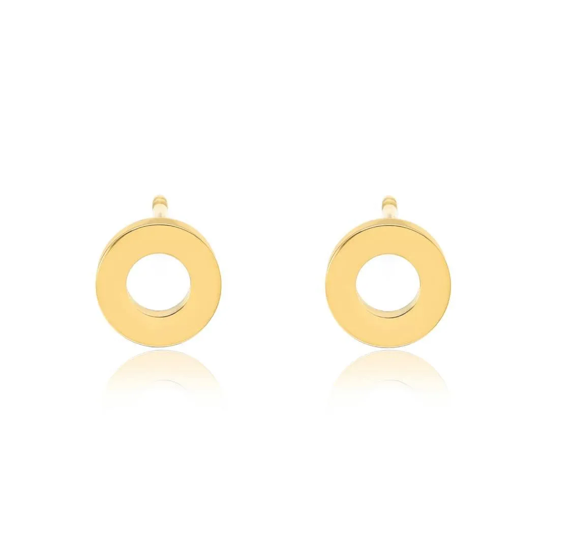 ER001W B.Tiff Open Circle Stainless Steel Stud Earrings