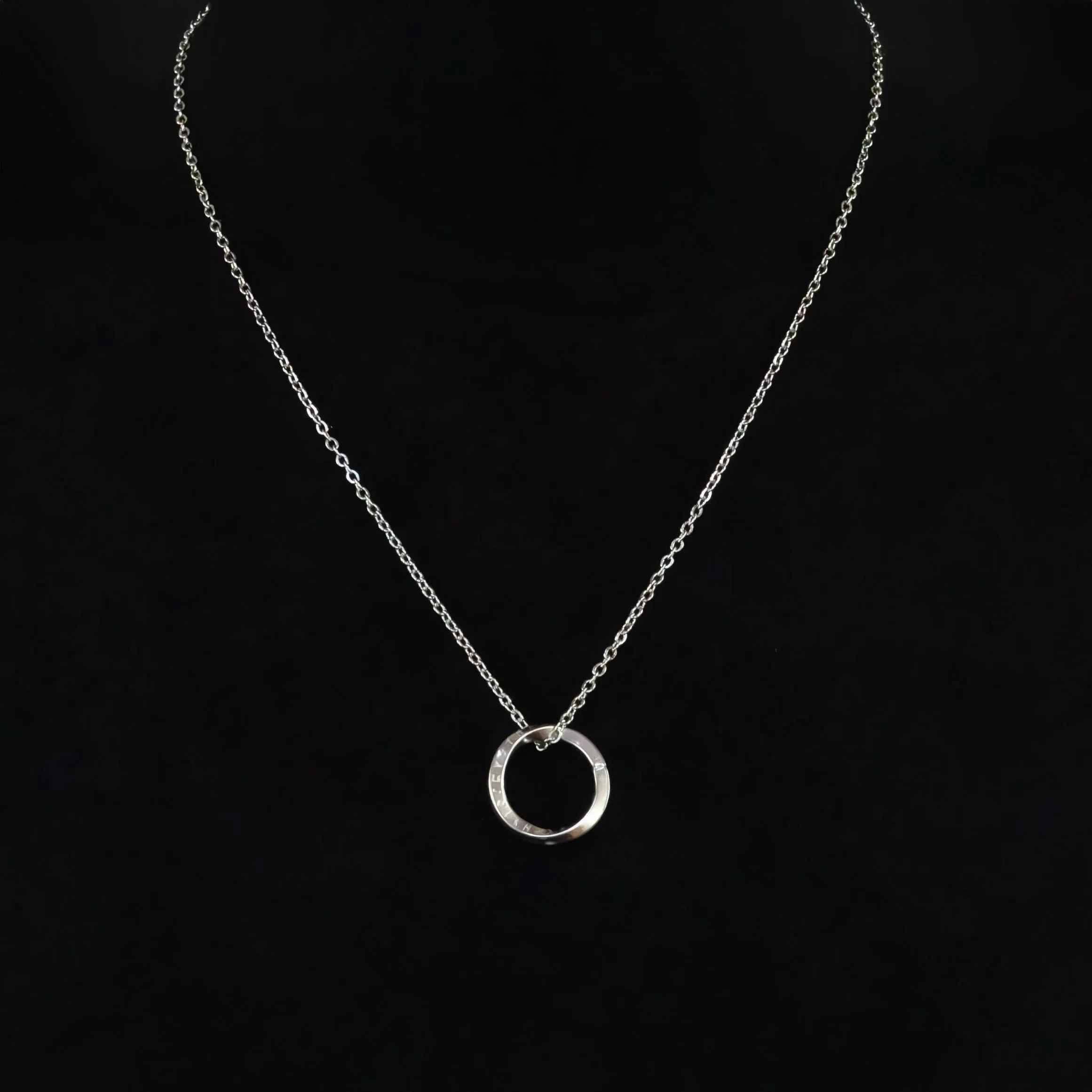 Erlend Circular Pendant with Chain Necklace